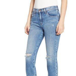 Hudson Jessi Distressed Cropped Boyfriend Jeans 24